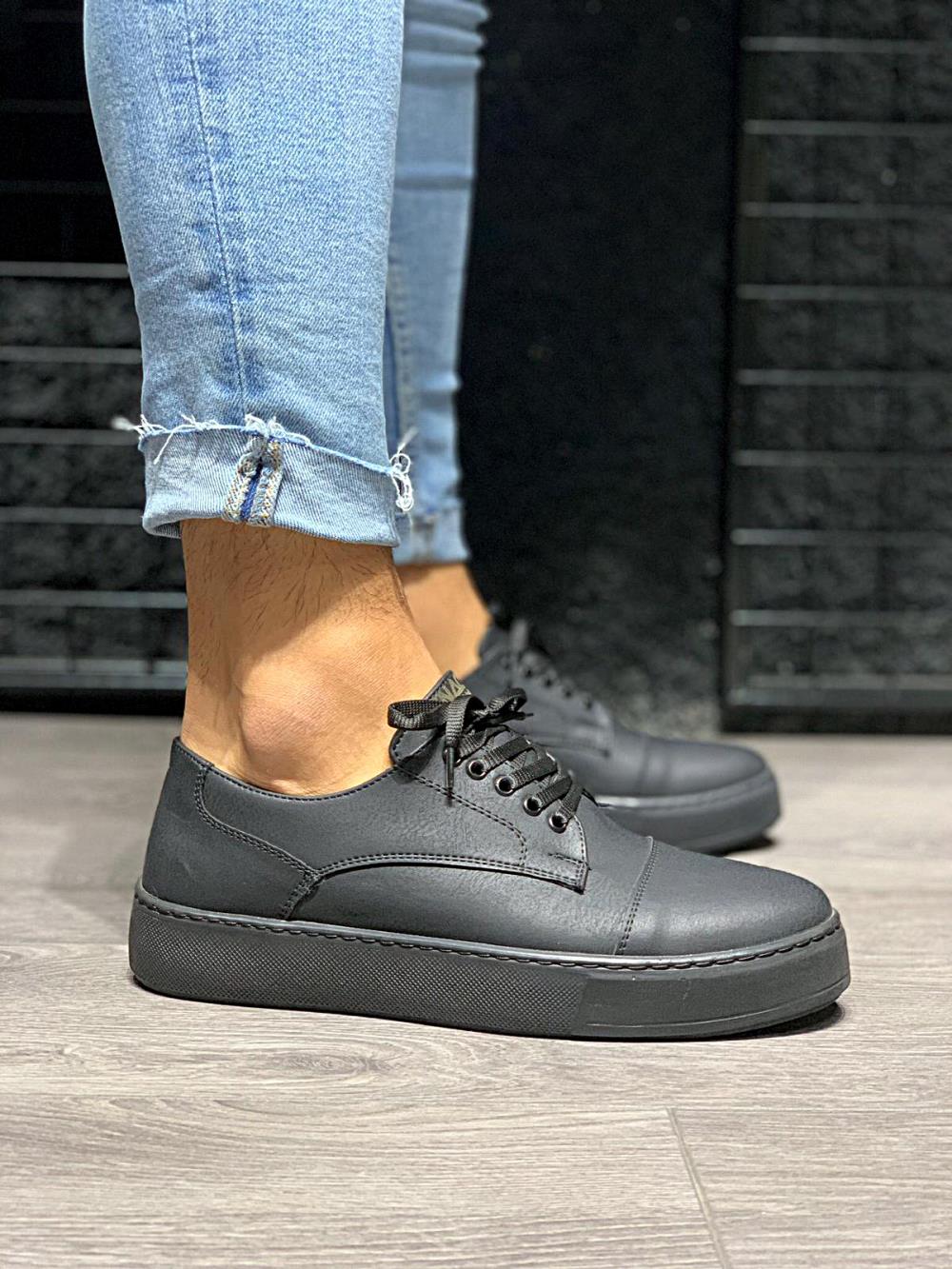 Men Sneaker Casual Shoes 055 Full Black - STREETMODE™
