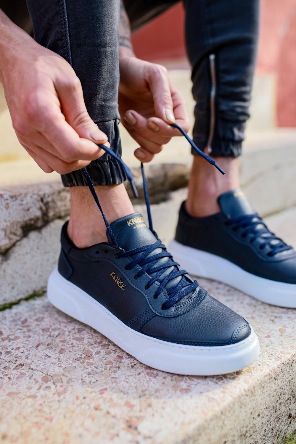 Mens Casual Sneaker Shoes 222 Navy - STREETMODE™