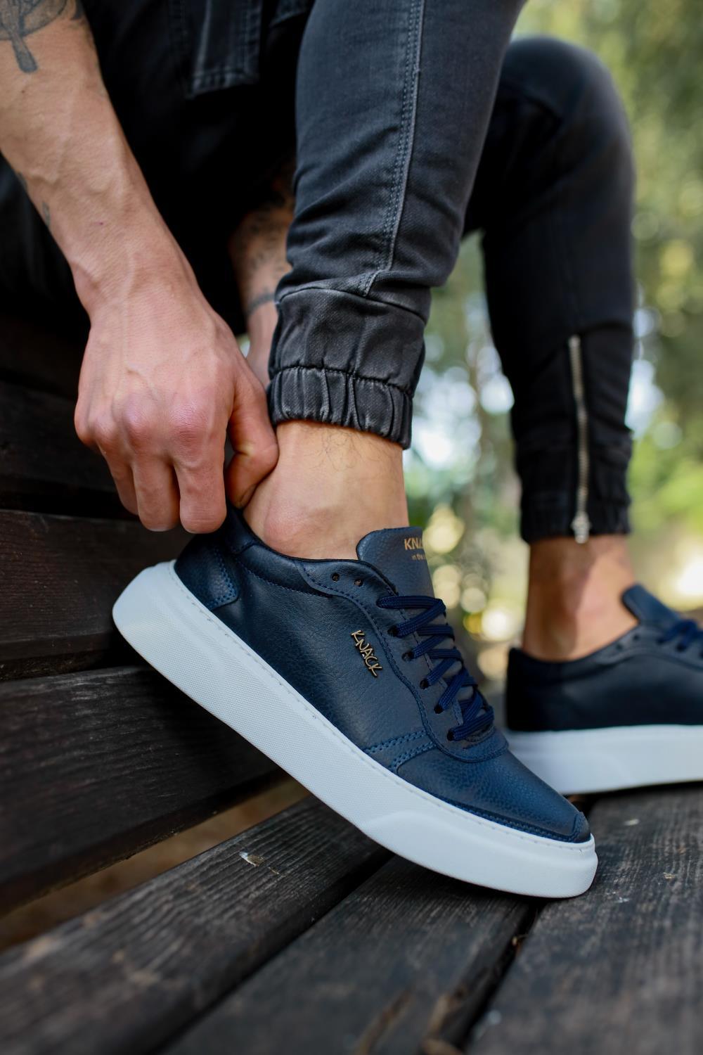 Mens Casual Sneaker Shoes 222 Navy - STREETMODE™