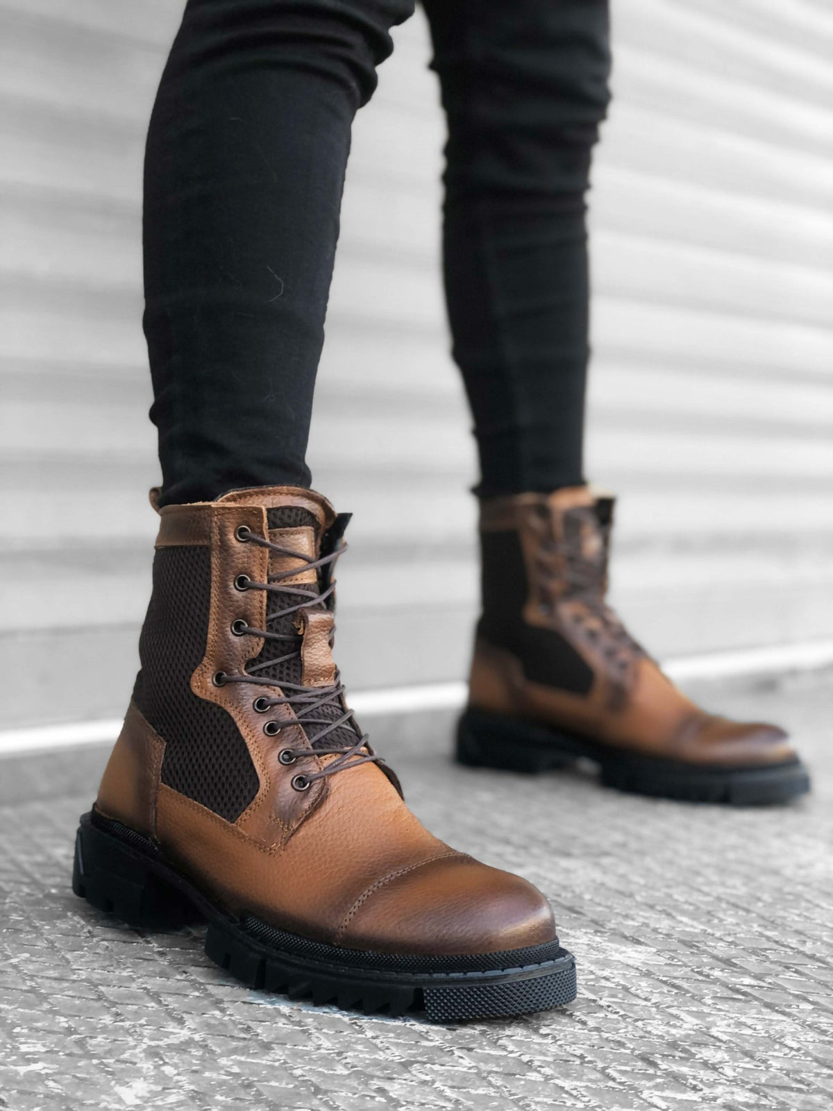 BA0183 Genuine Leather Tinted Men's Postal Boots - STREETMODE™
