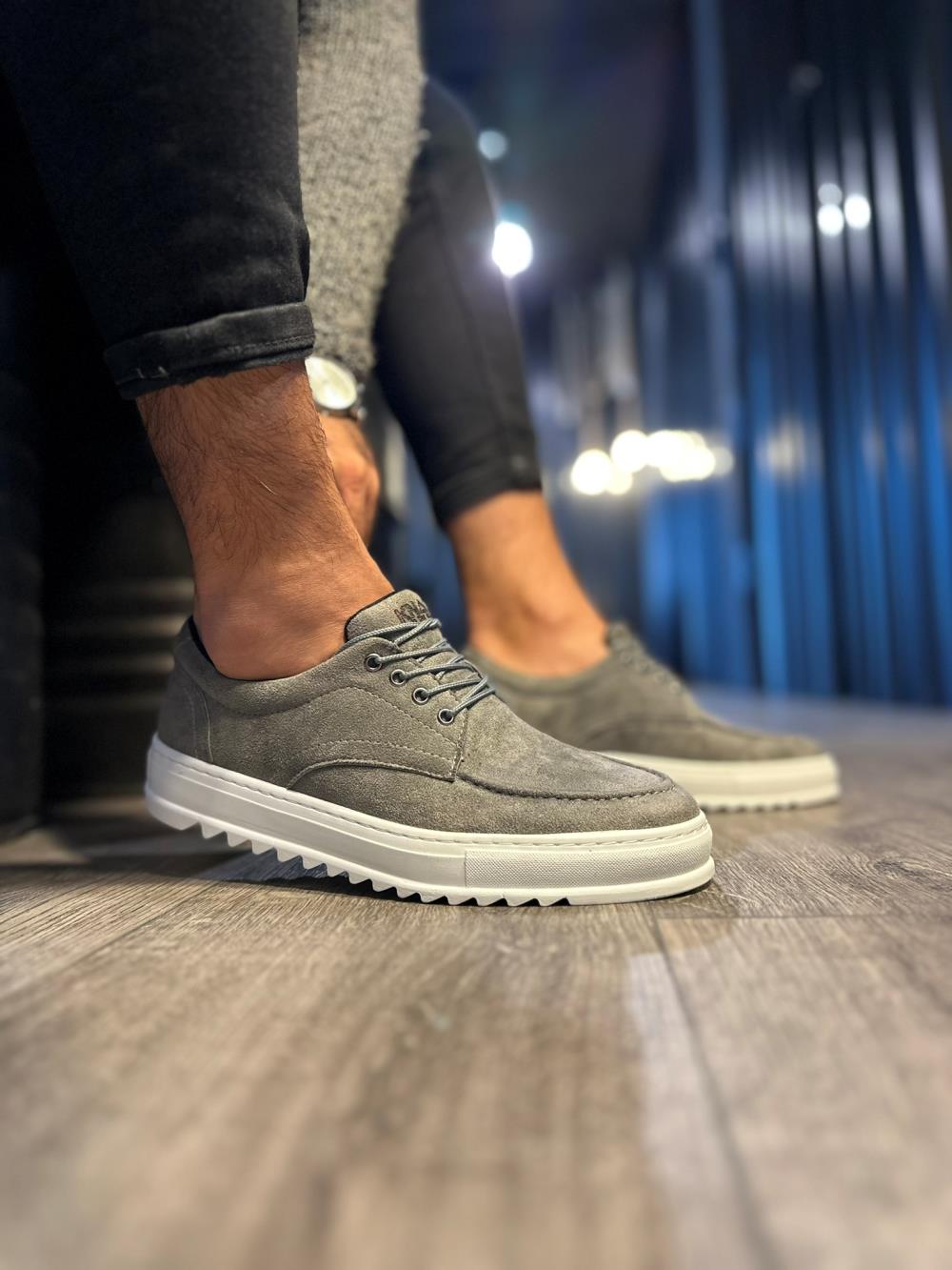 Original Design Design Men's Grey Suede Casual Sneaker Shoes - STREETMODE™