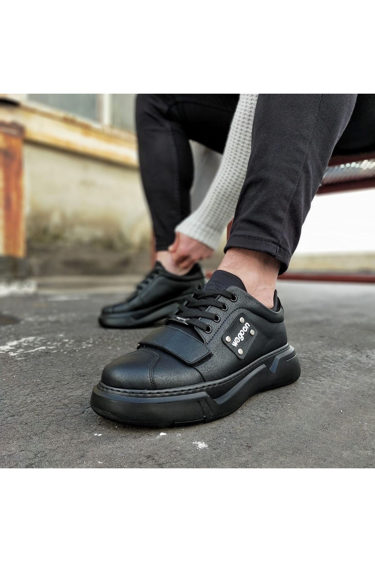 Original Design WG018 Coal Mens High Sole Shoes - STREETMODE™
