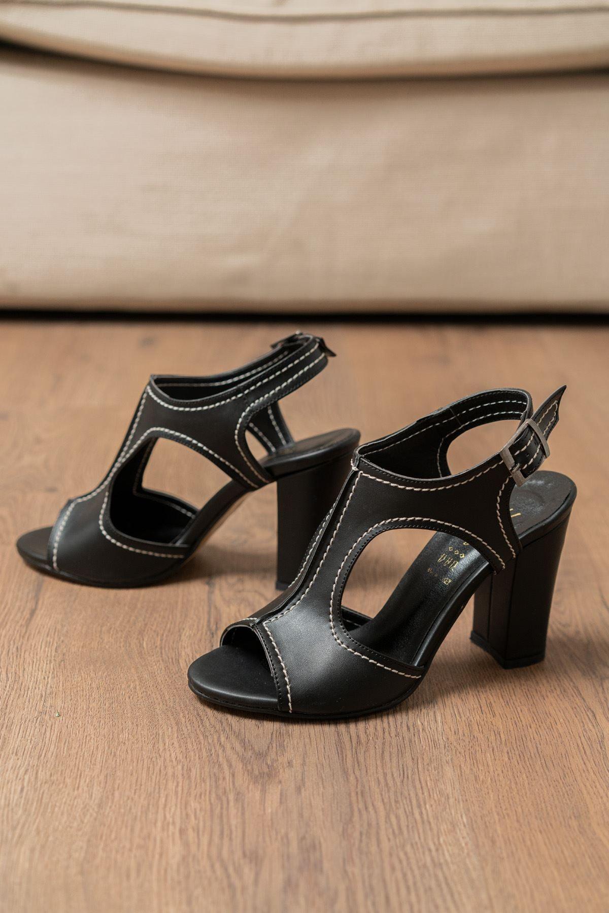 Orisha Black Skin Heeled Women's Shoes - STREETMODE™