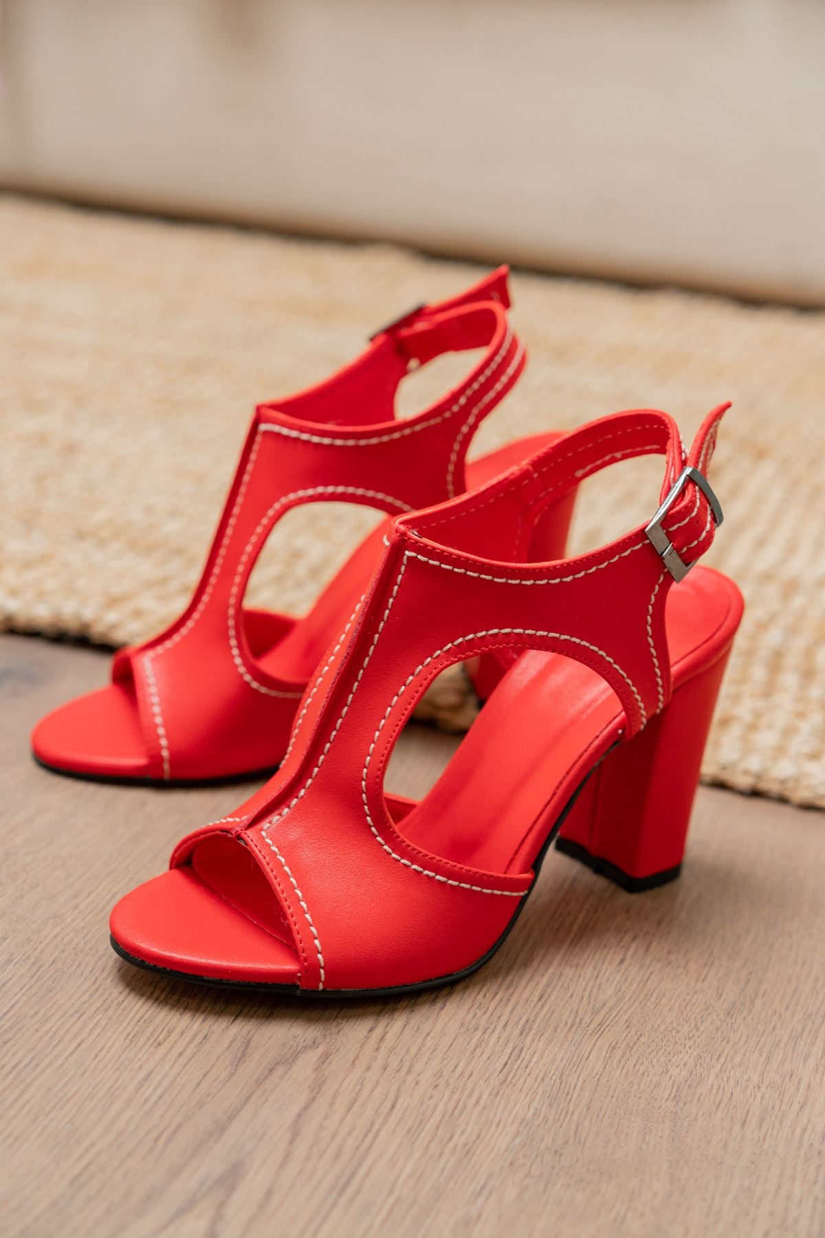 Orisha Red Skin Heels Women's Shoes - STREETMODE™