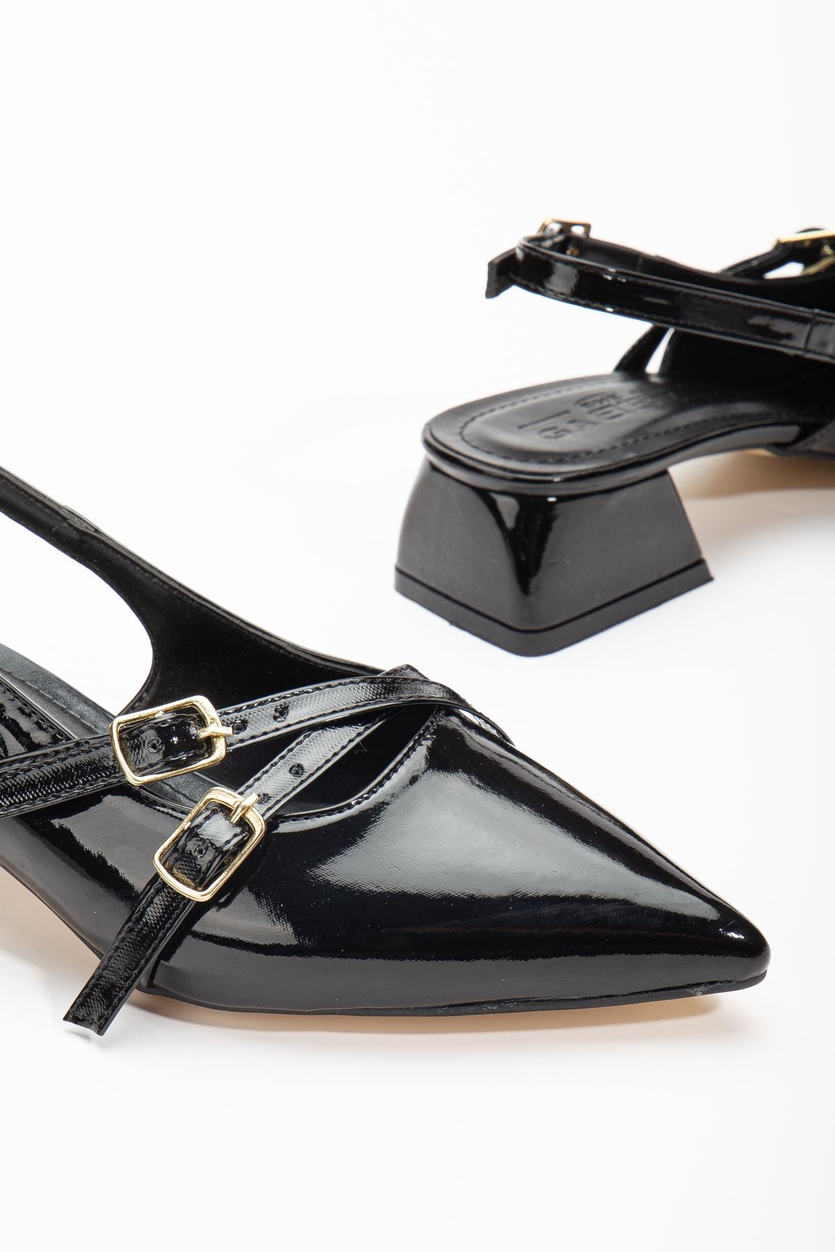 Pary Black Patent Leather Women's Heeled Shoes - STREETMODE™