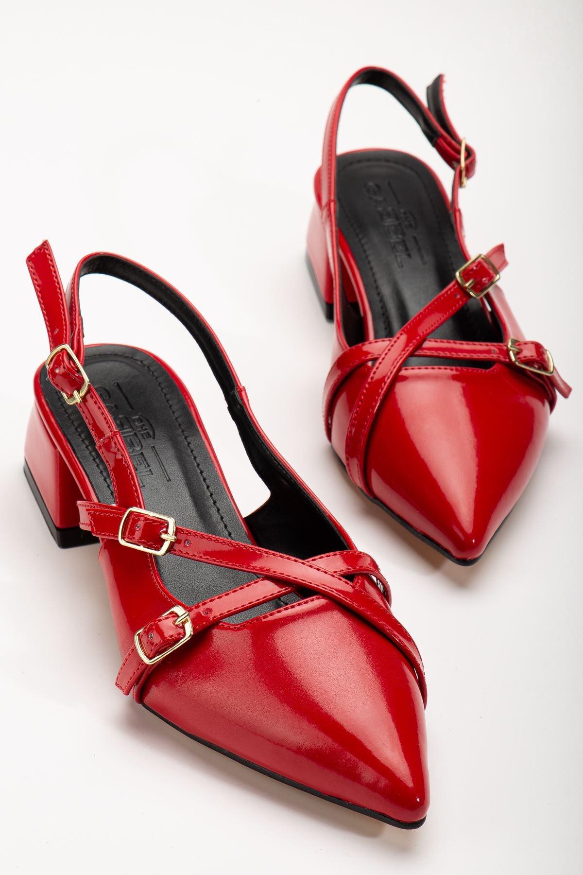 Pary Red Patent Leather Women's Heeled Shoes - STREETMODE™