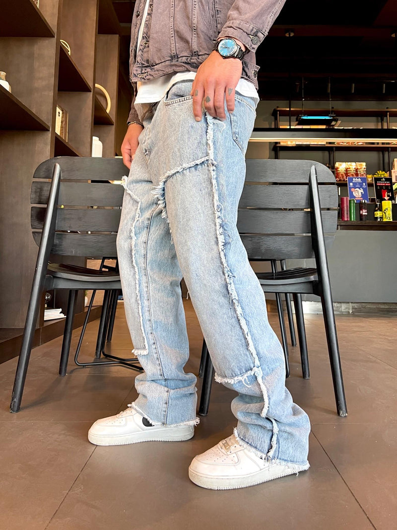 Premium Baggy Patchwork Men's Jeans - STREETMODE™