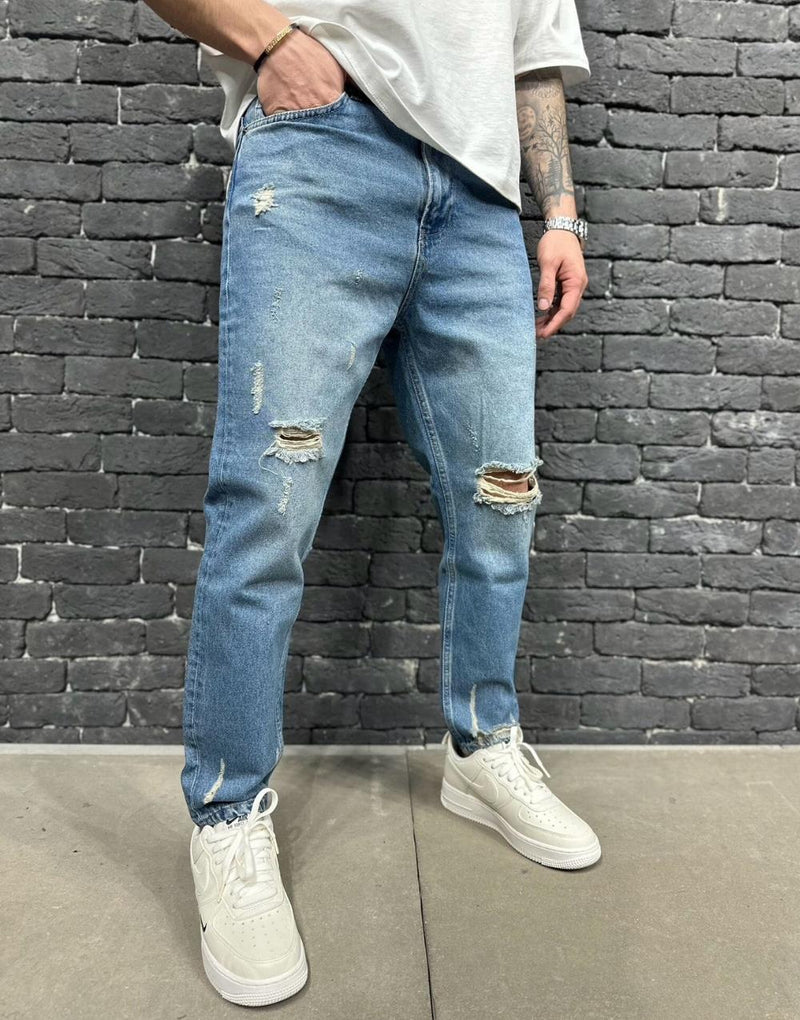 Premium Boyfriend Distressed Men's Jeans - STREETMODE™