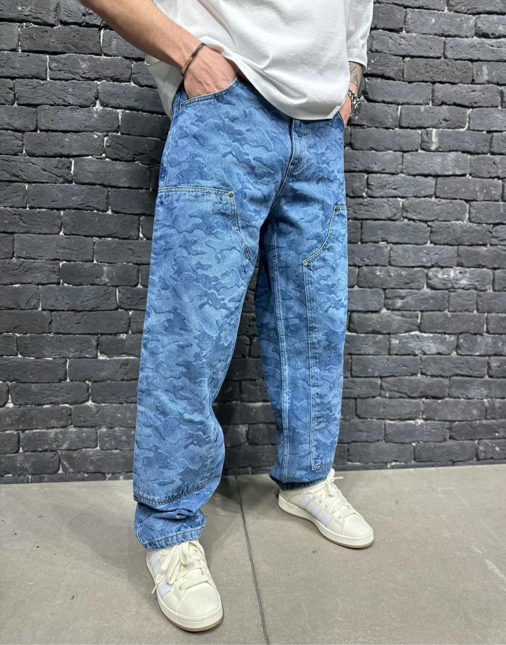 Premium Digital Print Men's Baggy Jeans - STREETMODE™