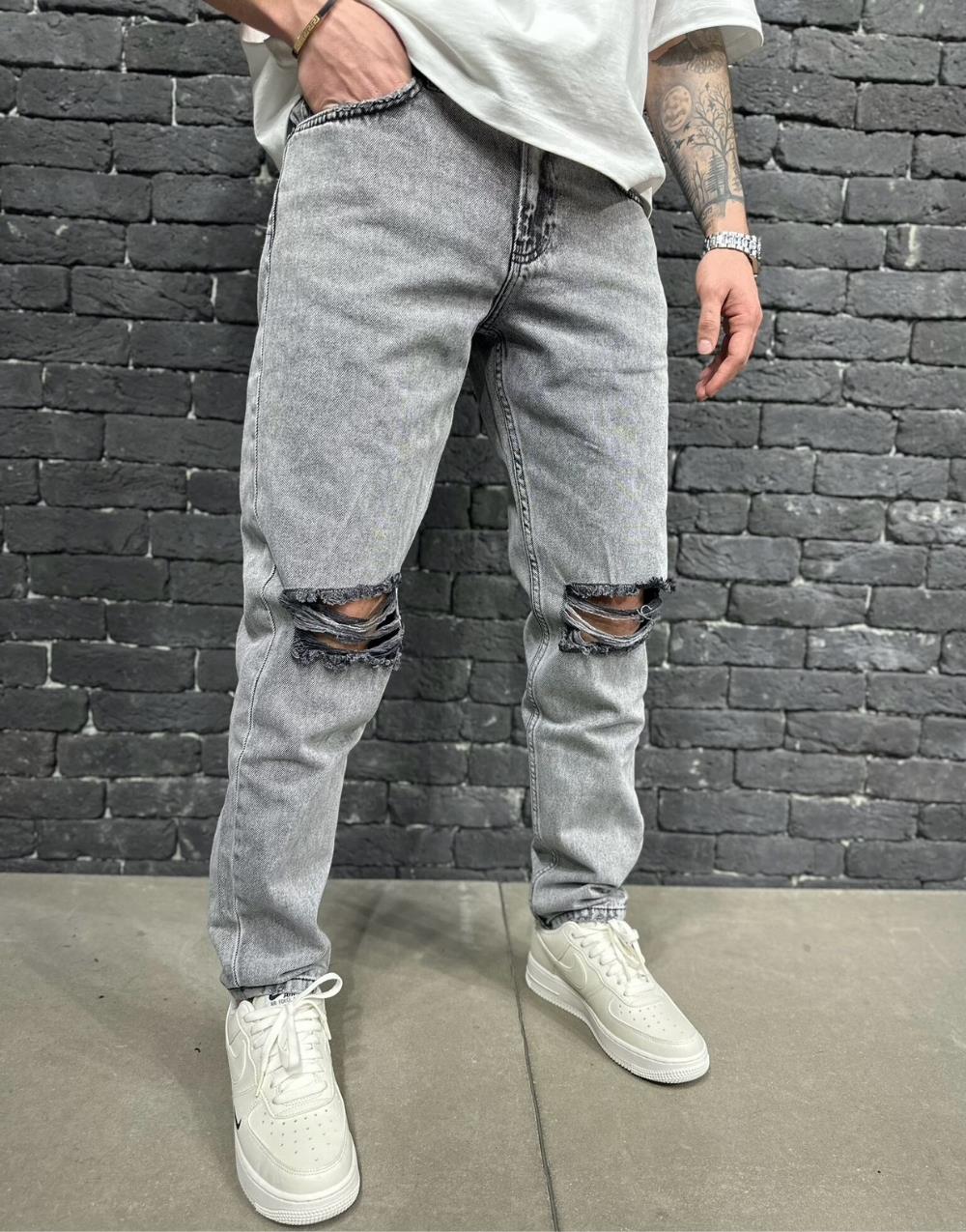 Premium Knee Distressed Baggy Men's Jeans - STREETMODE™