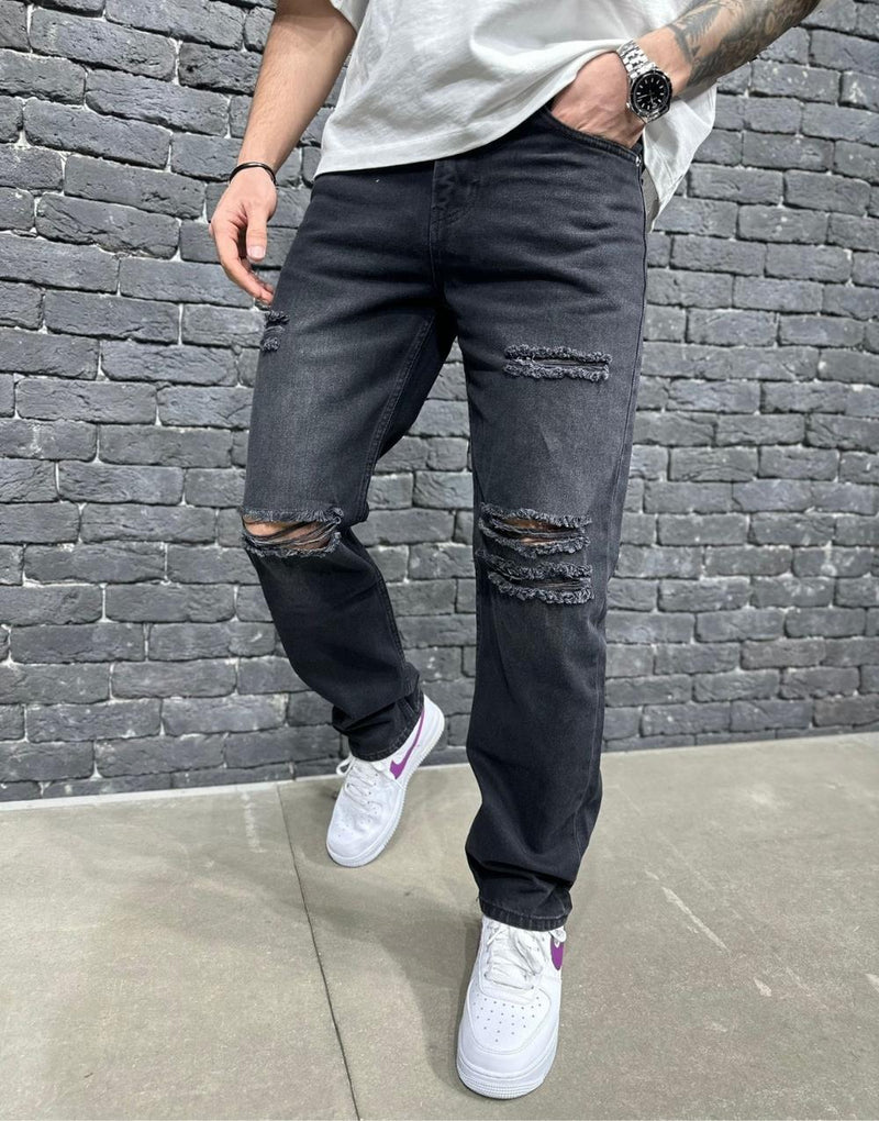 Premium Men's Baggy Distressed Jeans - STREETMODE™