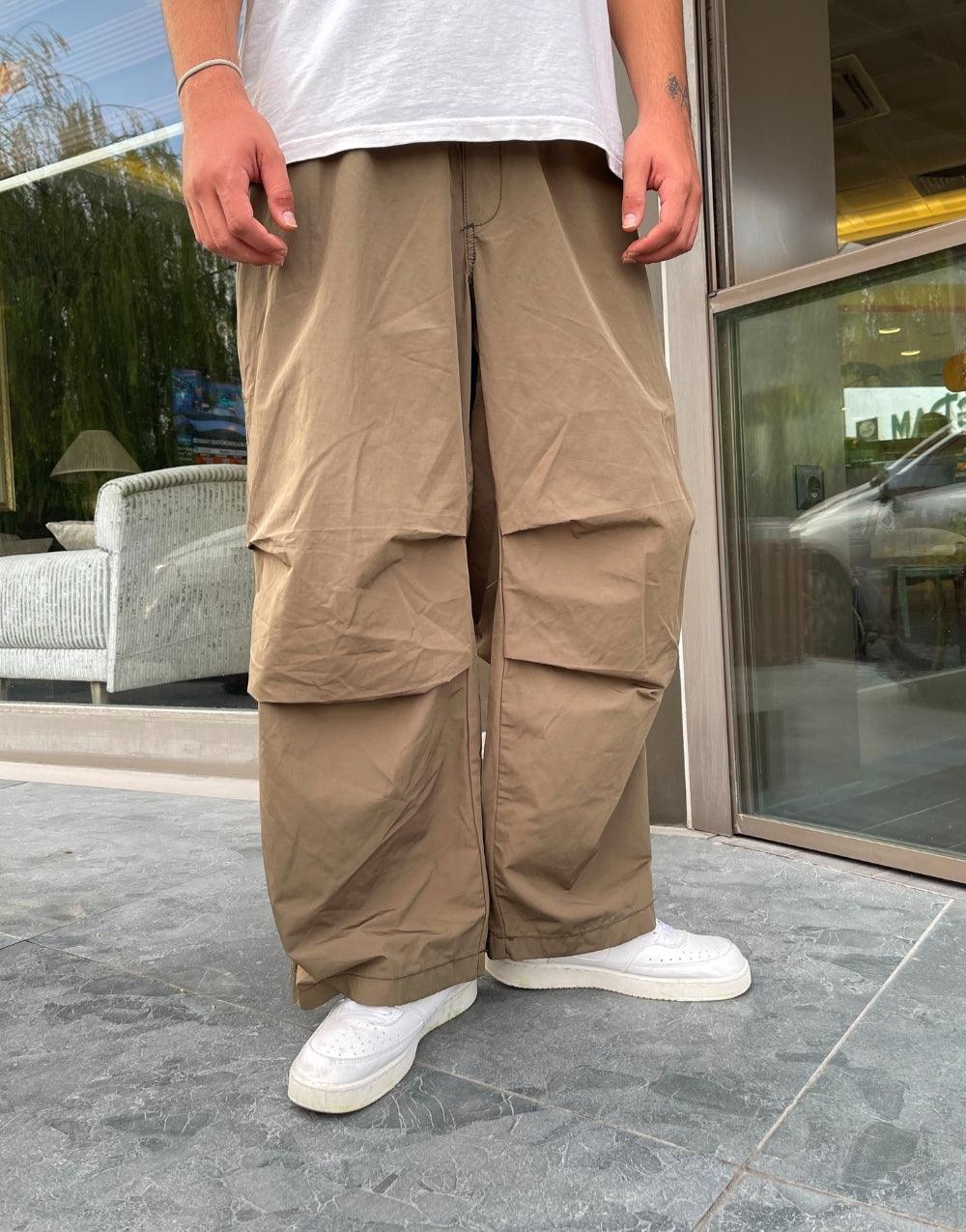 Premium Parachute Waist Elastic Men's Wide Trousers - STREETMODE™