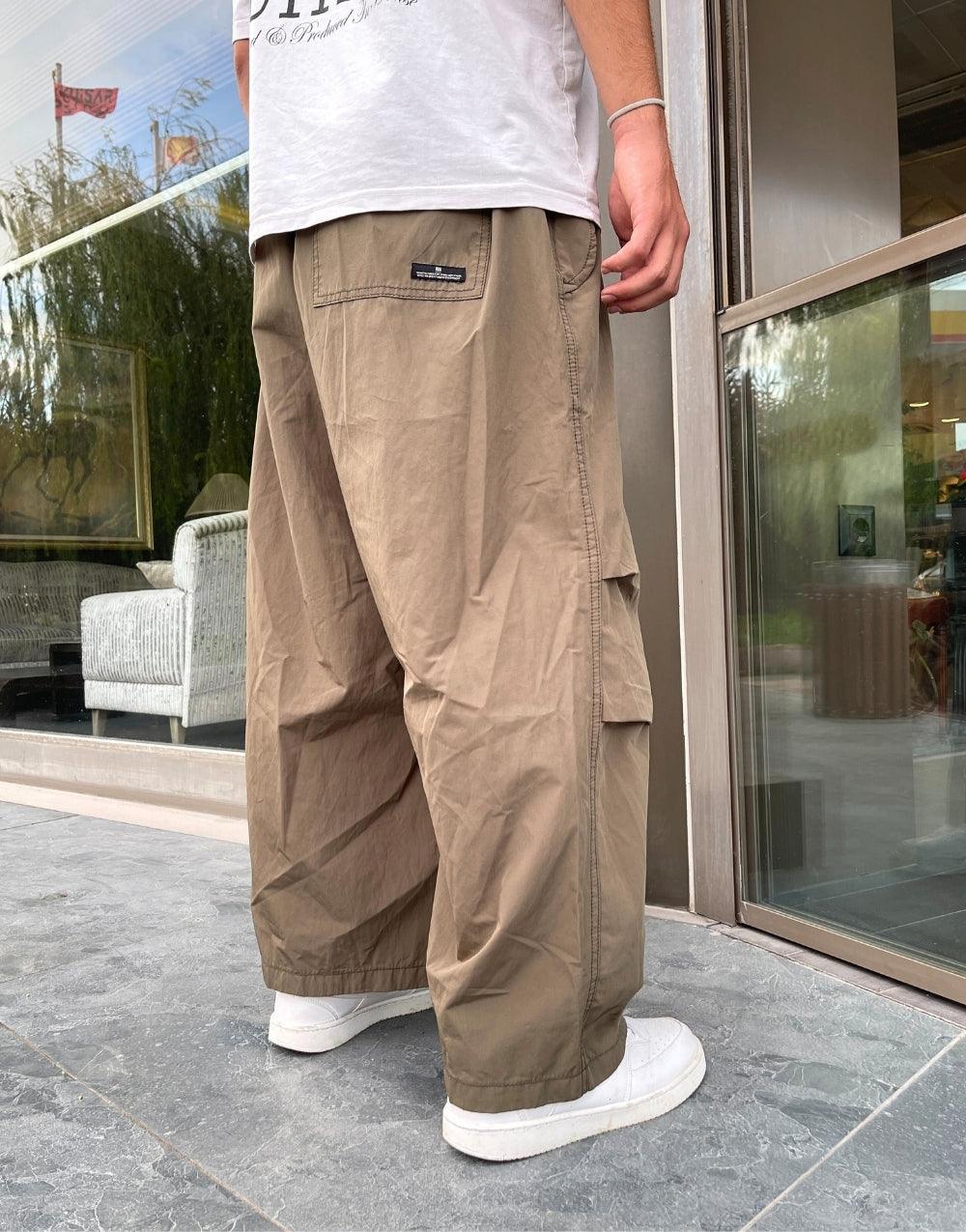 Premium Parachute Waist Elastic Men's Wide Trousers - STREETMODE™