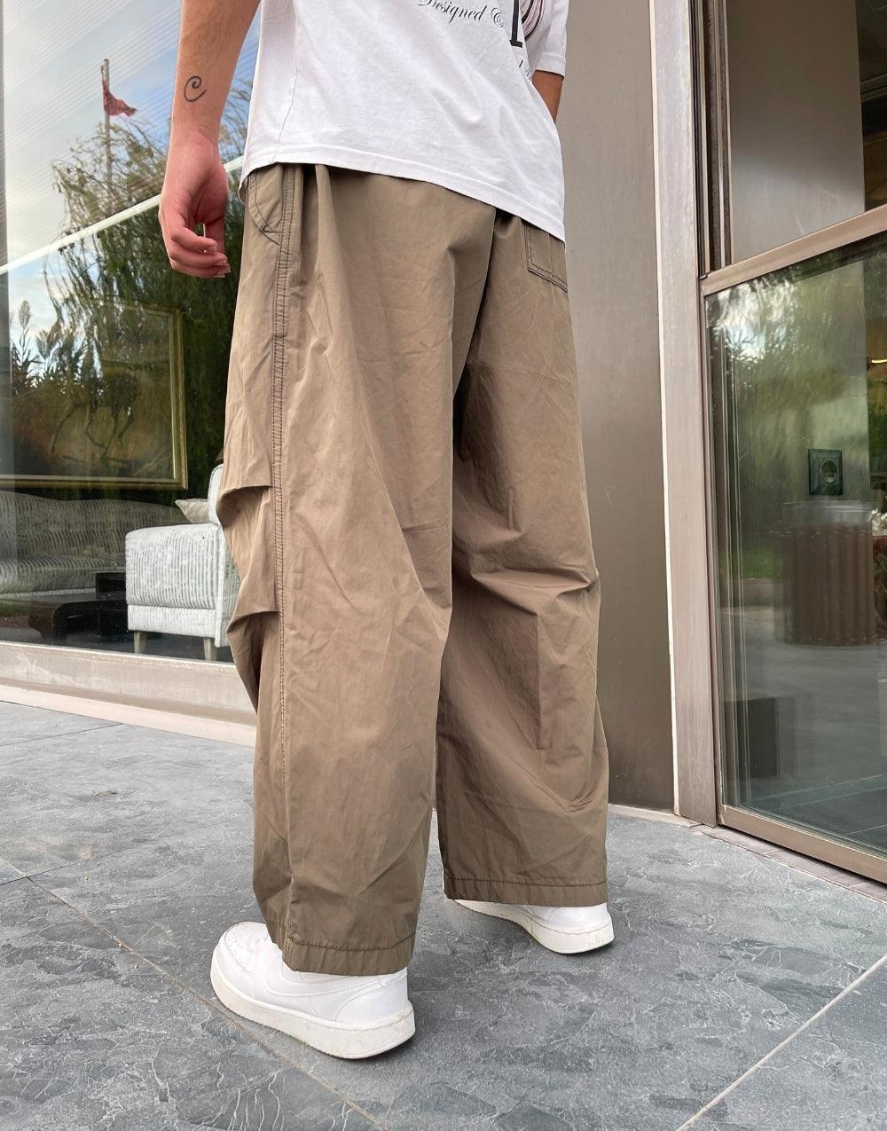 Premium Parachute Waist Elastic Men's Wide Trousers - STREETMODE™