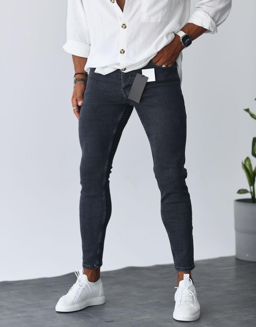 Premium Slim Fit Gray Men's Jeans - STREETMODE™