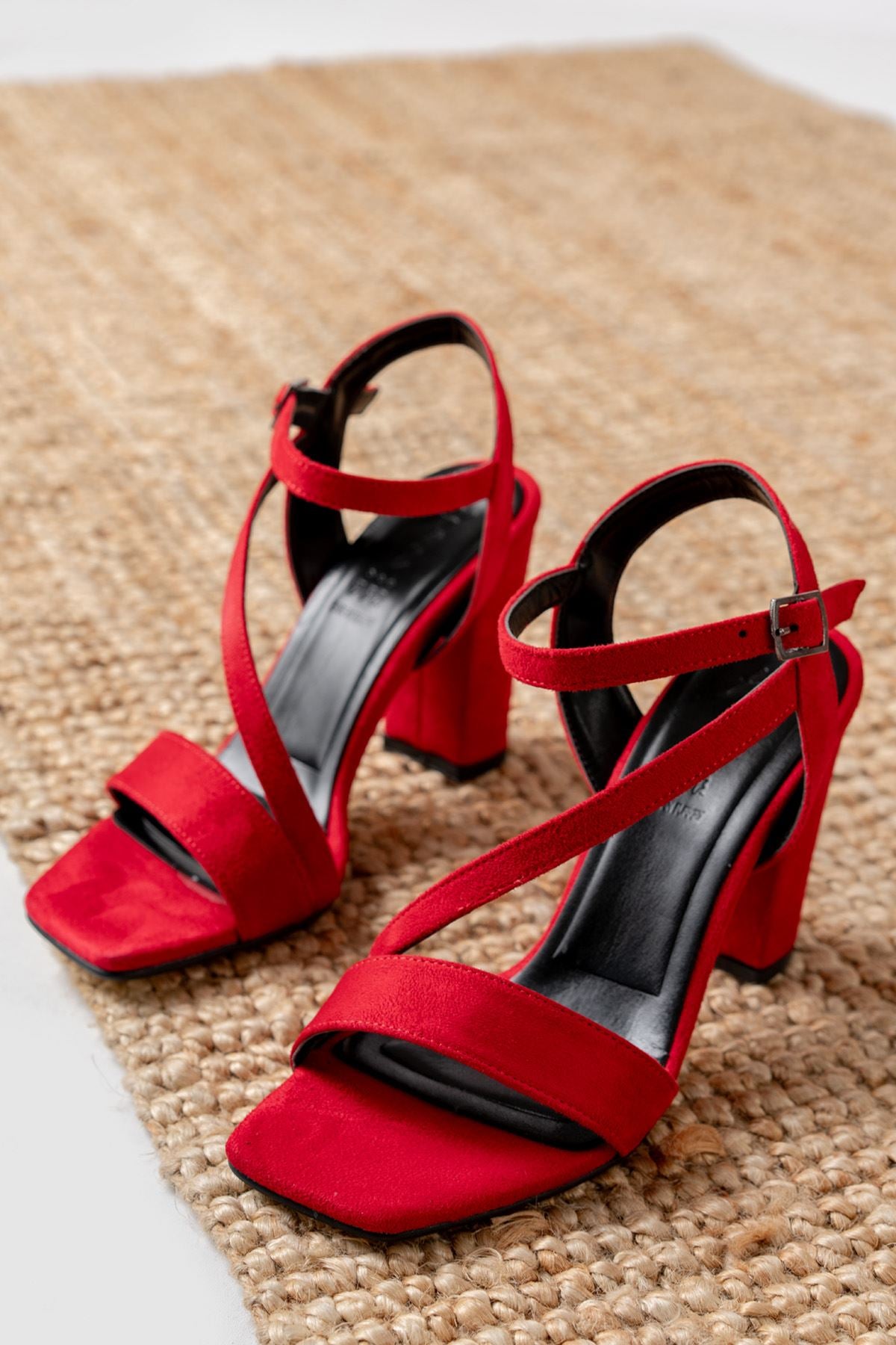 Rashin Red Suede High Heels Women's Shoes - STREETMODE™
