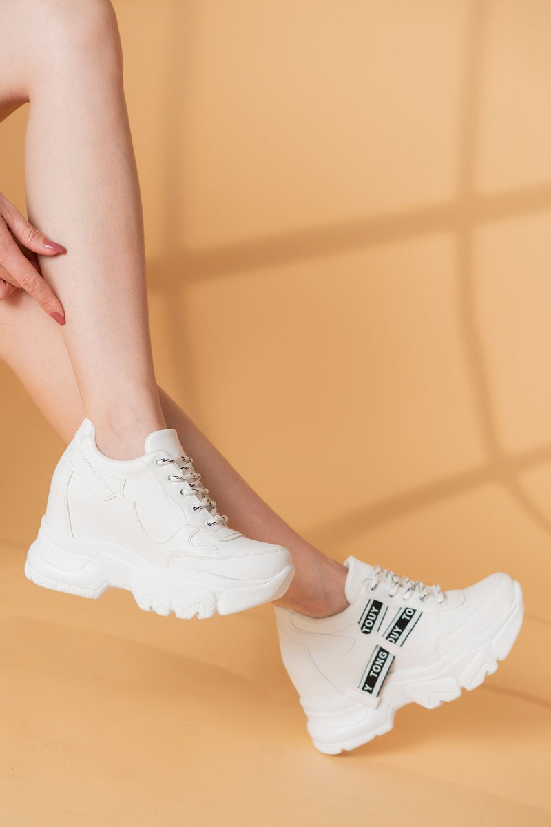 Reilo women's White Skin Sneakers shoes - STREETMODE™