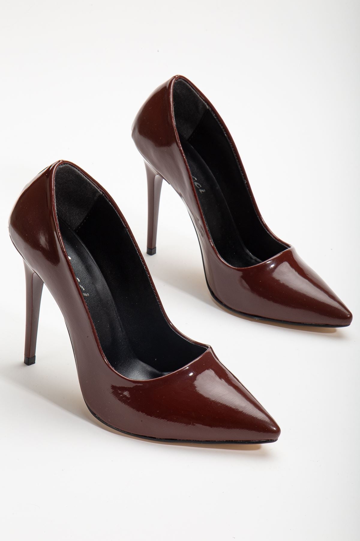River Burgundy Patent Leather Thin Heeled Women's Evening Dress Shoes - STREETMODE™