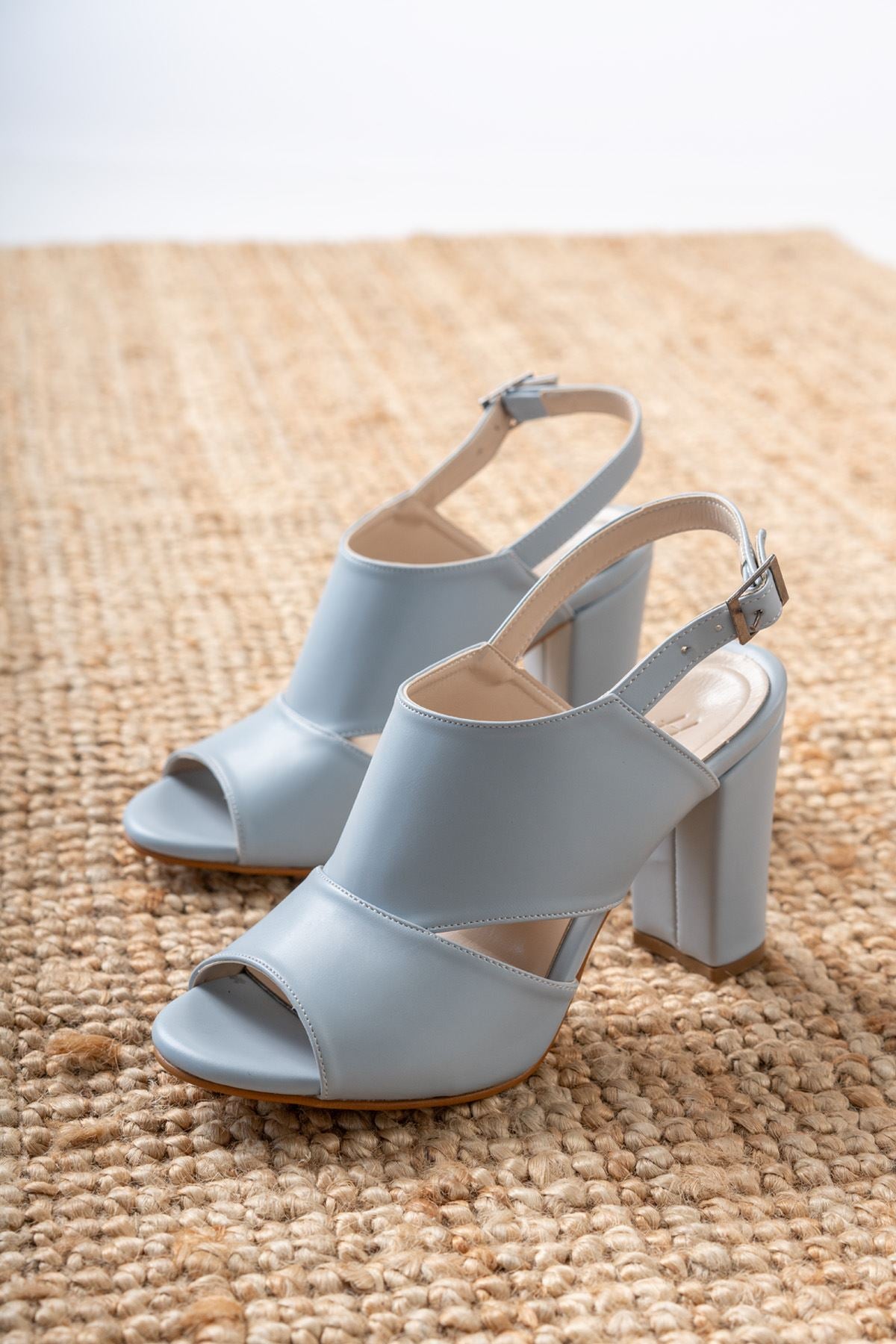 Seila Baby Blue Skin High Heels Women's Shoes - STREETMODE™