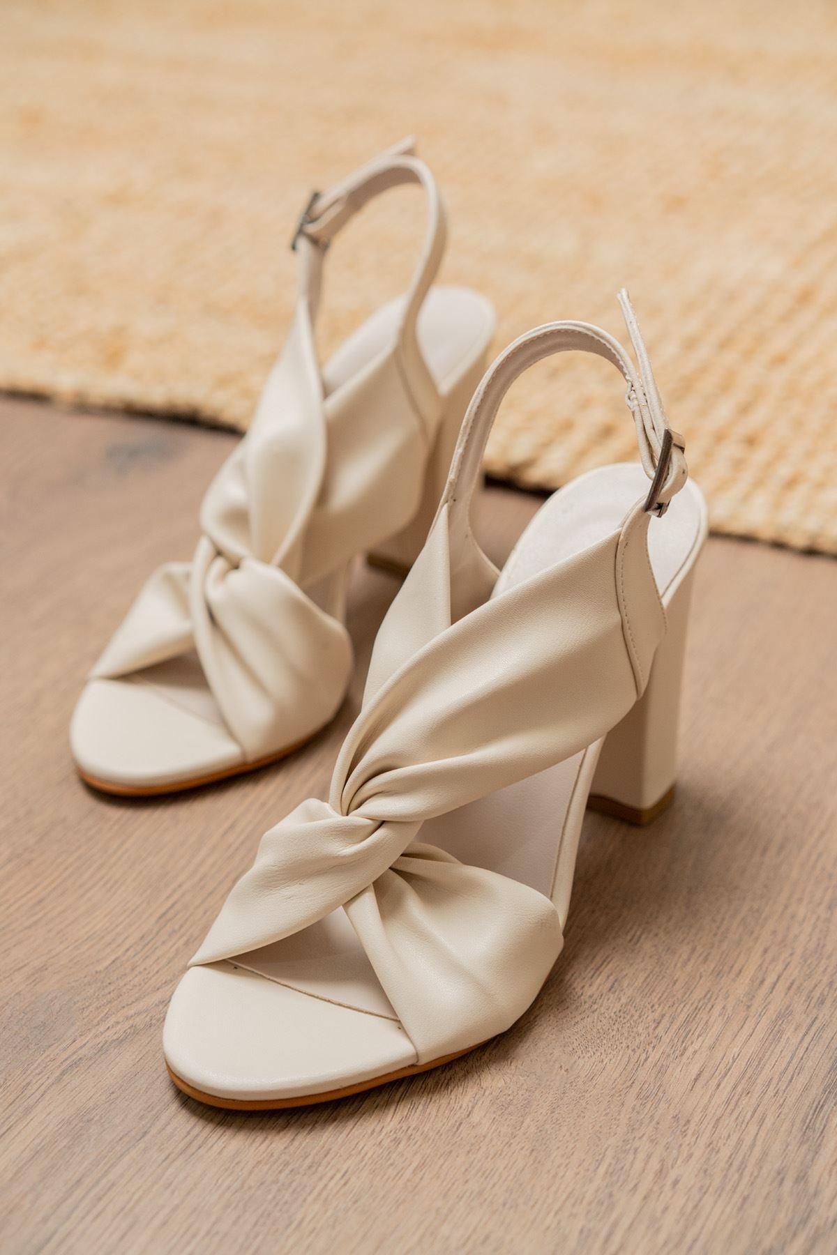 Serafima Cream Skin High Heels Women's Shoes - STREETMODE™