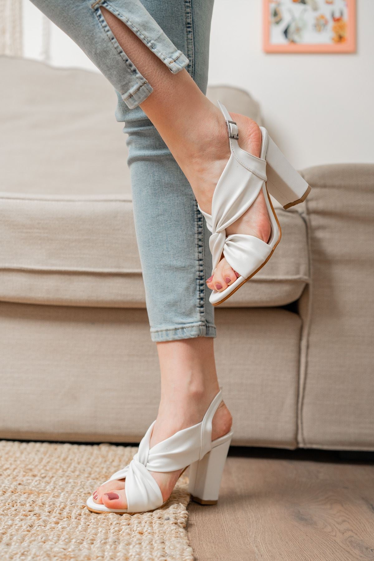 Serafima White Skin High Heels Women's Shoes - STREETMODE™