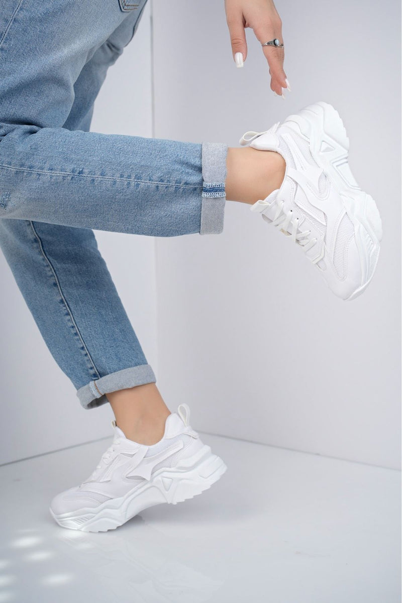 Seyran White Women's Sneaker Sport Shoes - STREETMODE™