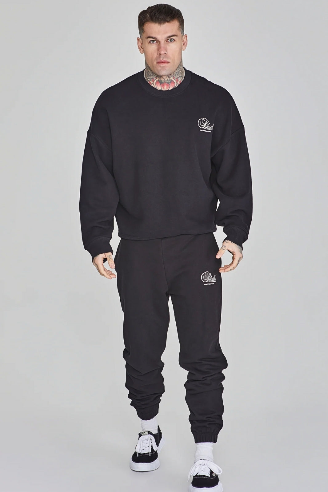 SikSilk Graphic Men's Oversize Sweater - STREETMODE™