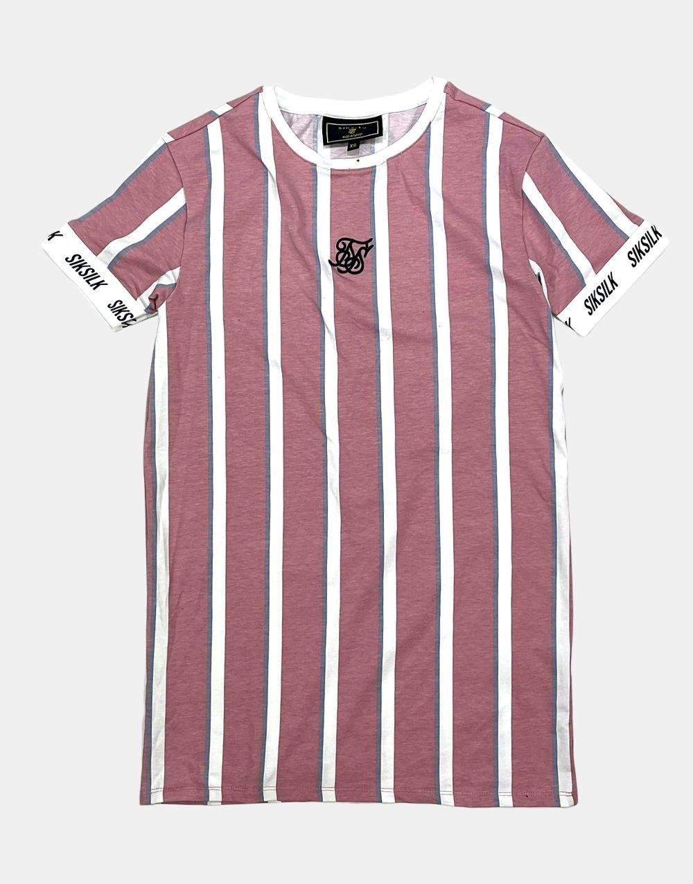 SikSilk Tech Tee Men's Striped T-Shirt - STREETMODE™