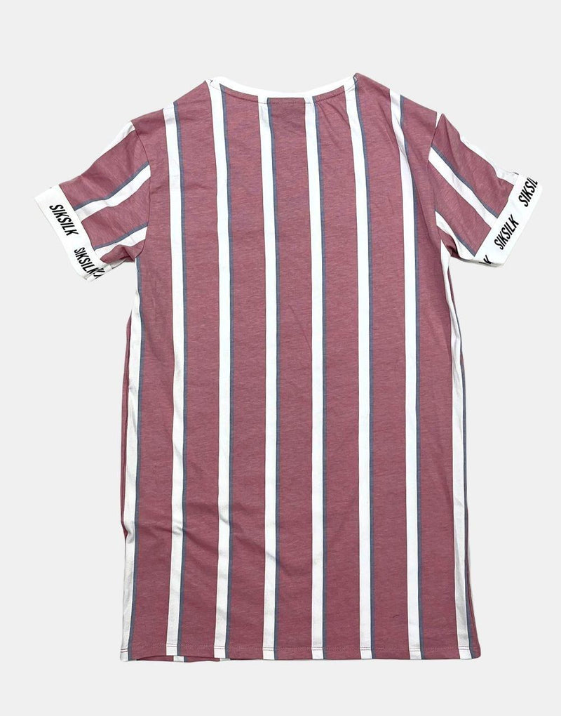SikSilk Tech Tee Men's Striped T-Shirt - STREETMODE™
