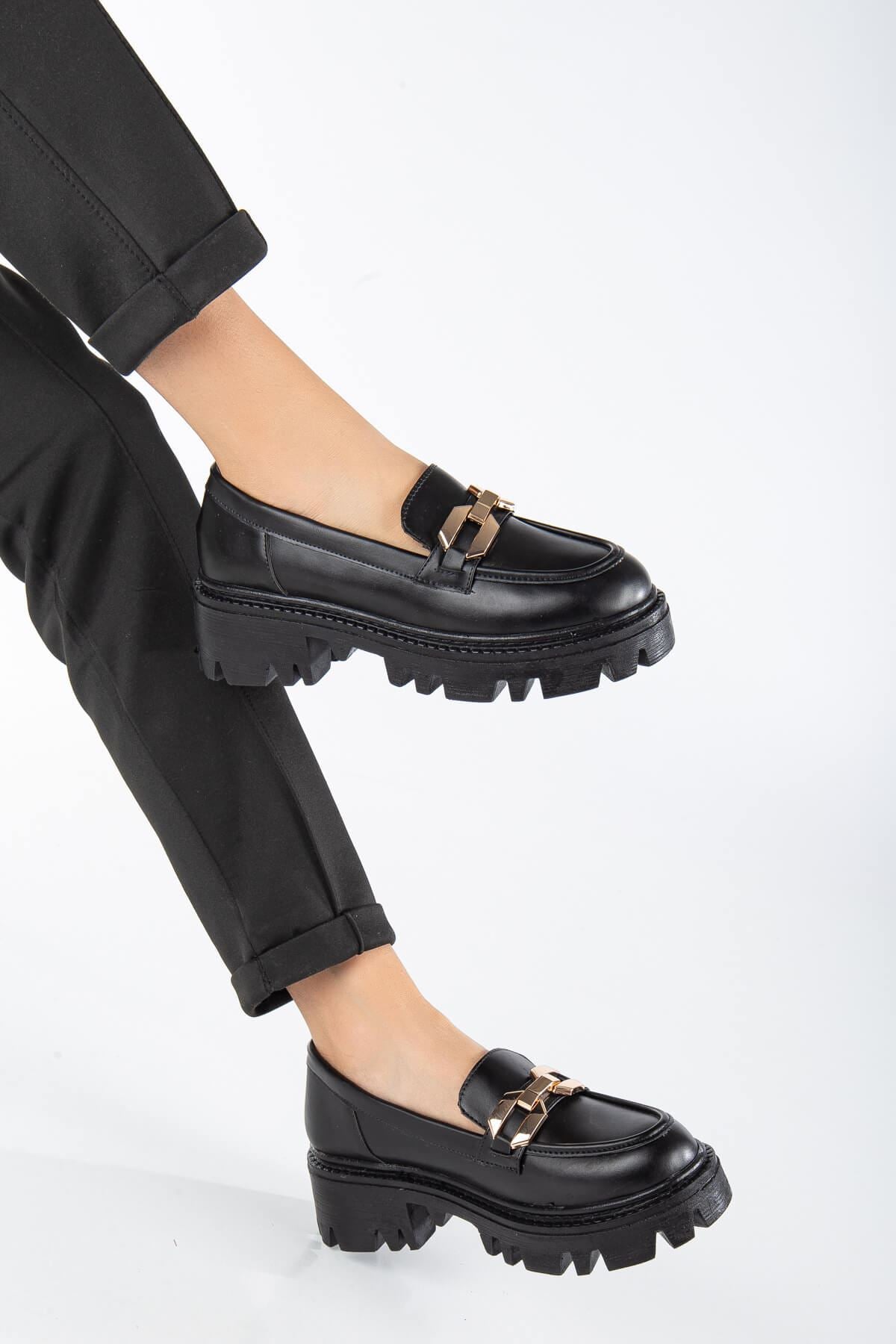 SONO Black Skin Oxford Women's Shoes - STREETMODE™