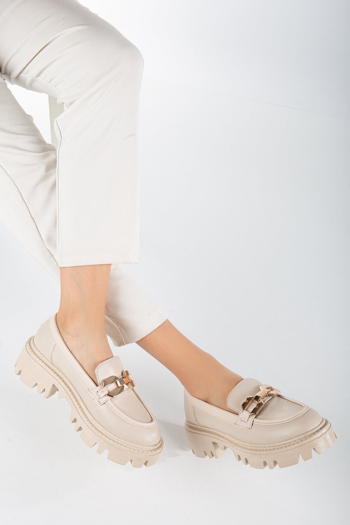 SONO Cream Skin Oxford Women's Shoes - STREETMODE™