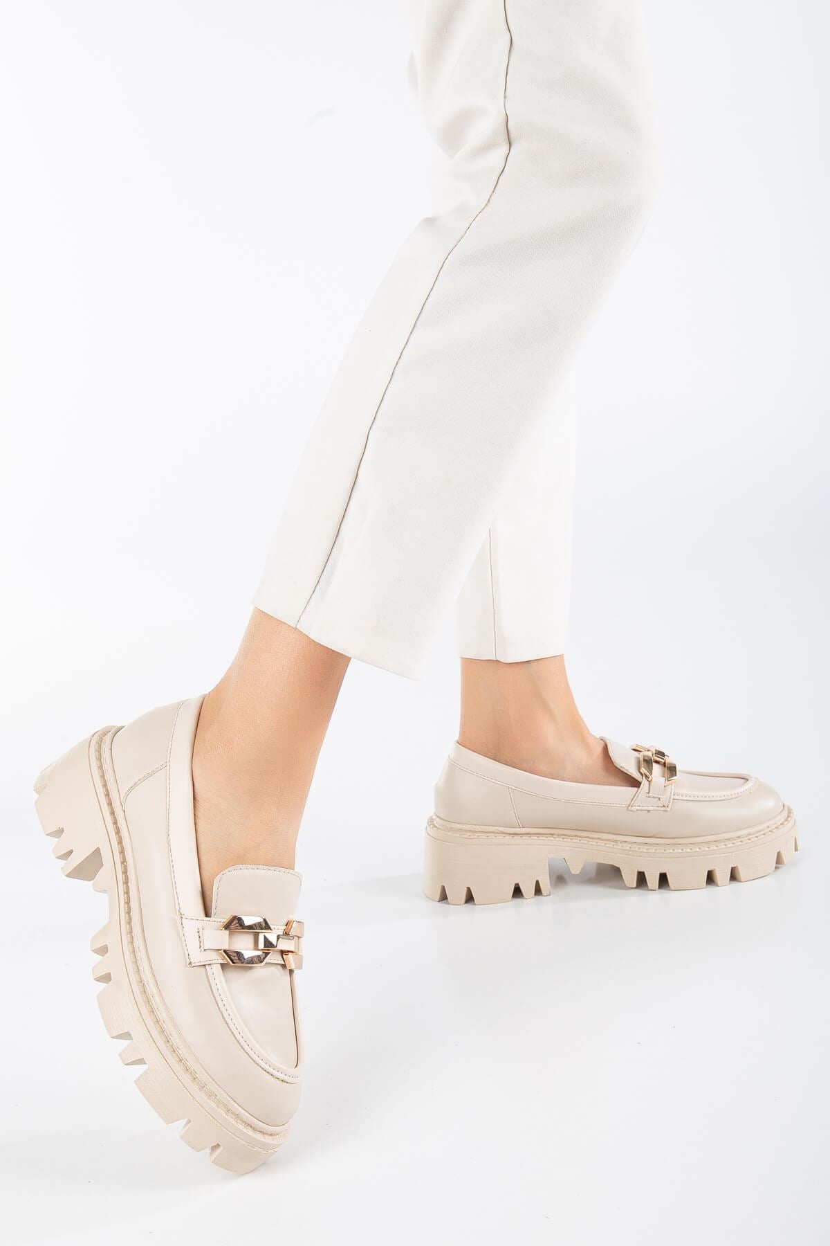 SONO Cream Skin Oxford Women's Shoes - STREETMODE™