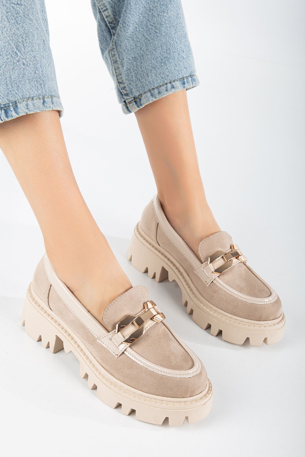SONO Cream Suede Oxford Women's Shoes - STREETMODE™