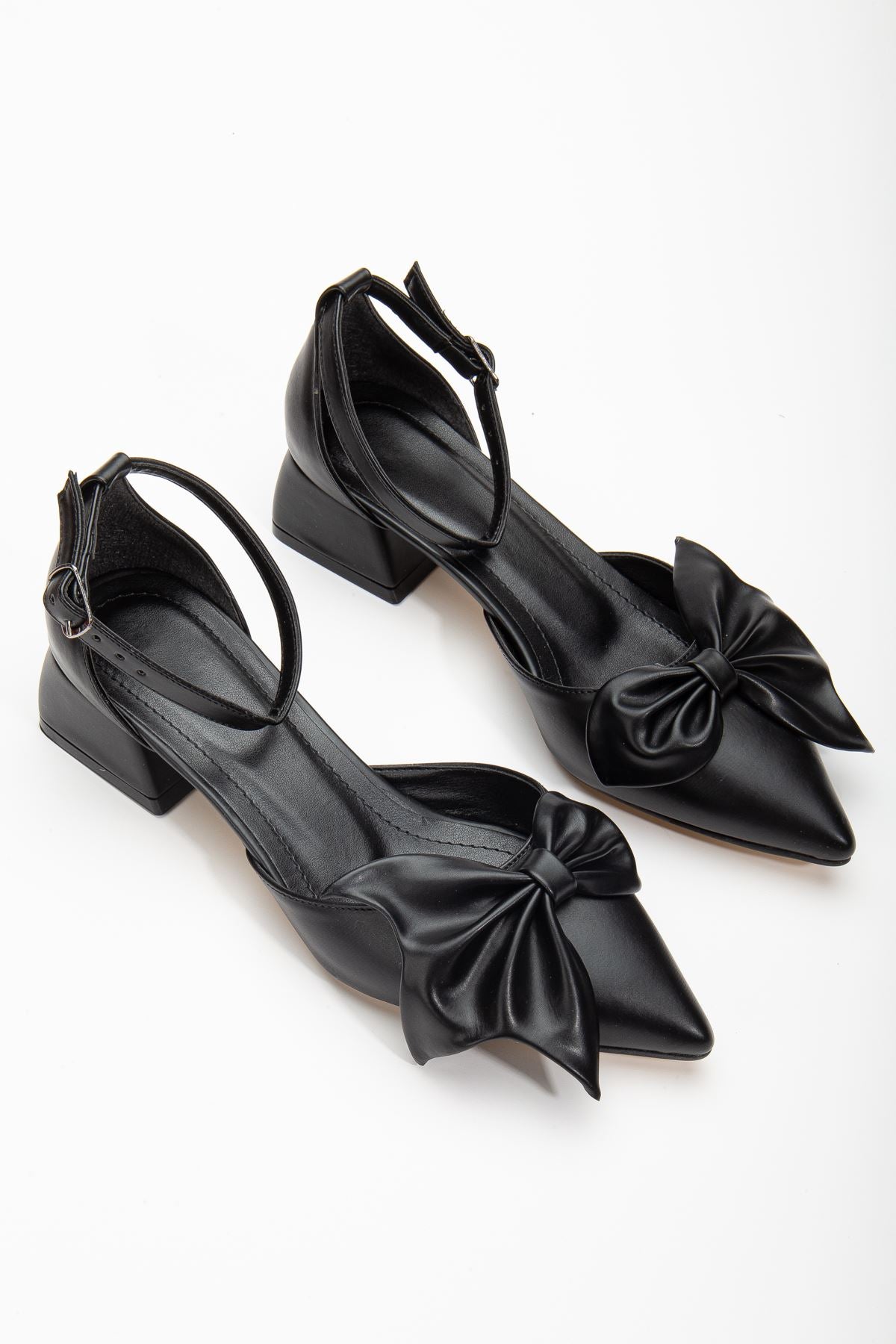 Soria Black Skin Women's Heeled Shoes - STREETMODE™