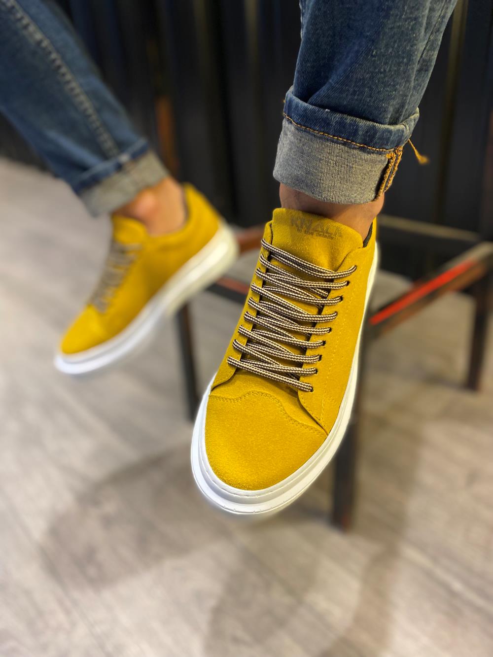 STM Men's Casual Sneakers Shoes 421 Yellow - STREETMODE™