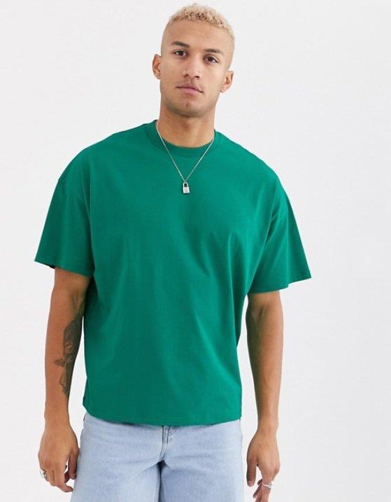Unisex Green Color Oversize Unisex Basic T-Shirt - STREETMODE™