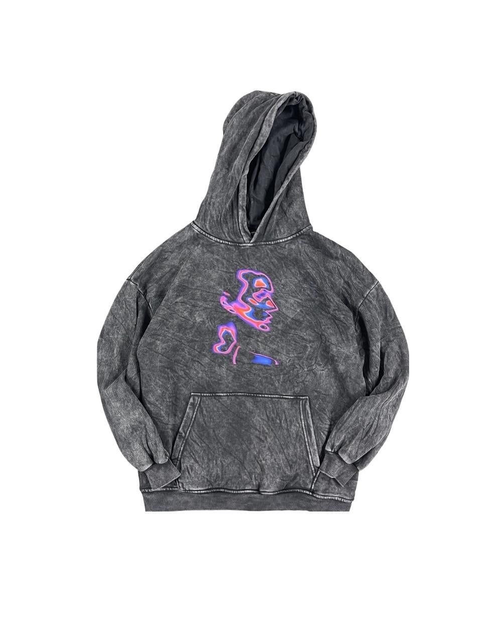 Unisex Premium Oversize Washed Stealth Print Hoodie - STREETMODE™