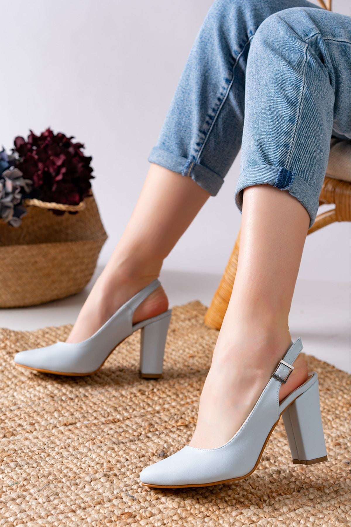 Vera Baby Blue Skin High Heels Women's Shoes - STREETMODE™