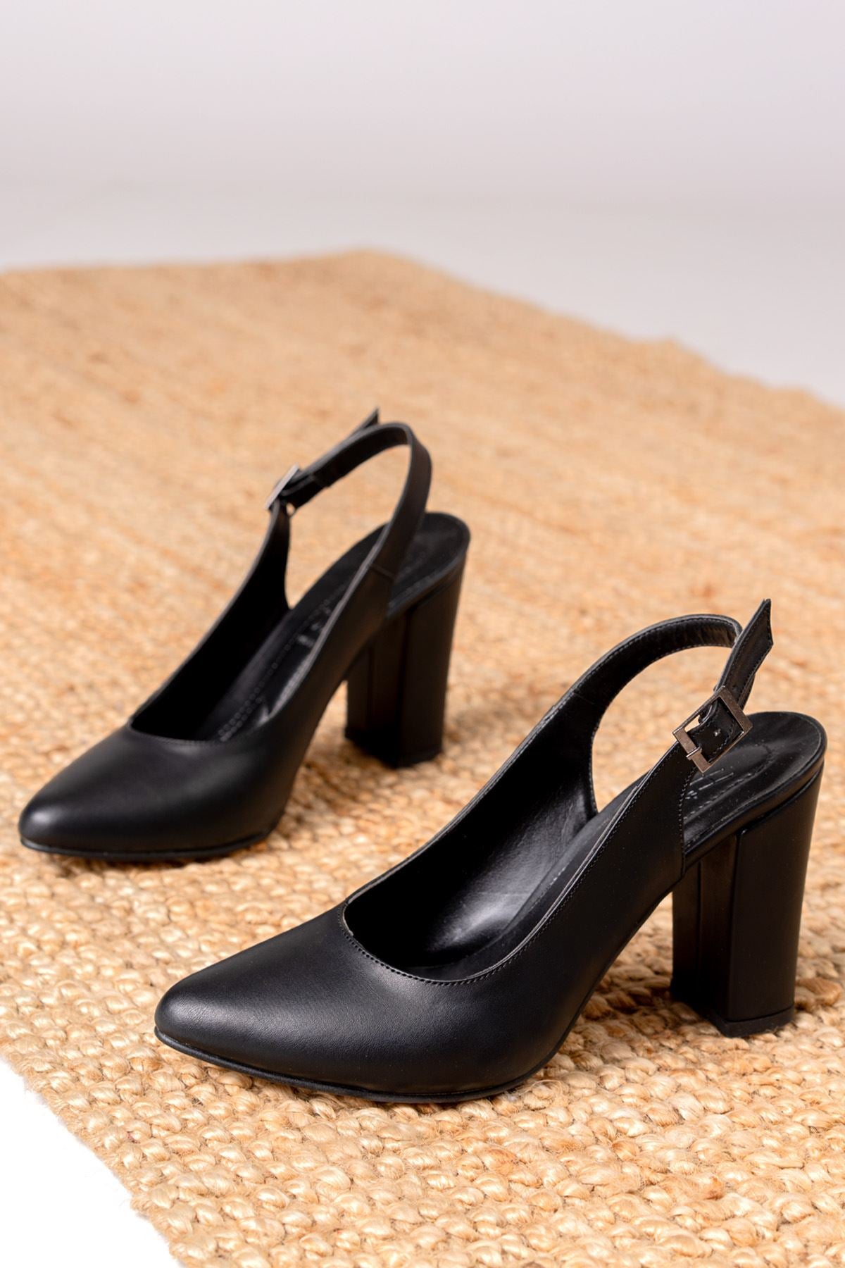 Vera Black Skin High Heeled Women's Shoes - STREETMODE™