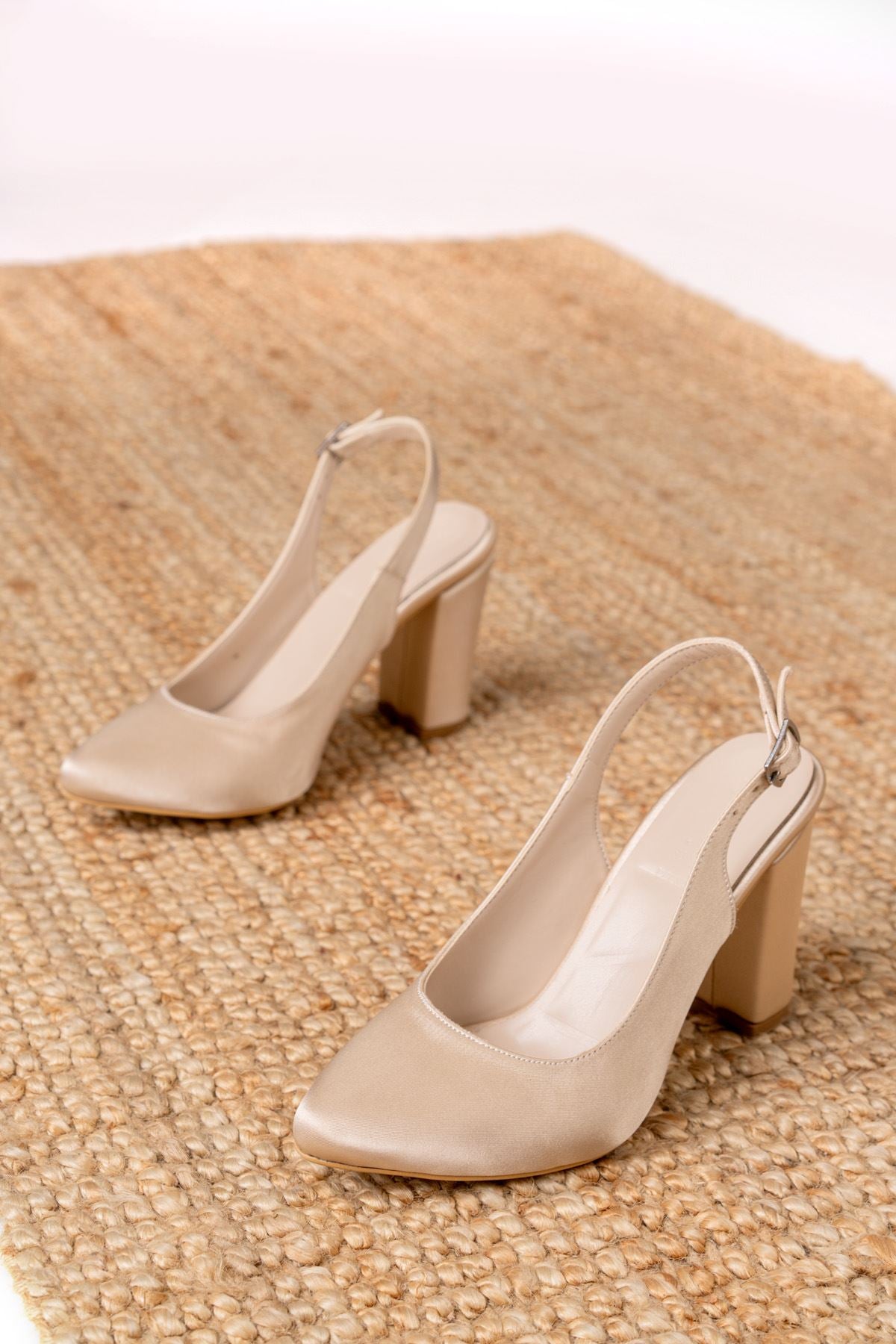 Vera Cream Satin High Heeled Women's Shoes - STREETMODE™