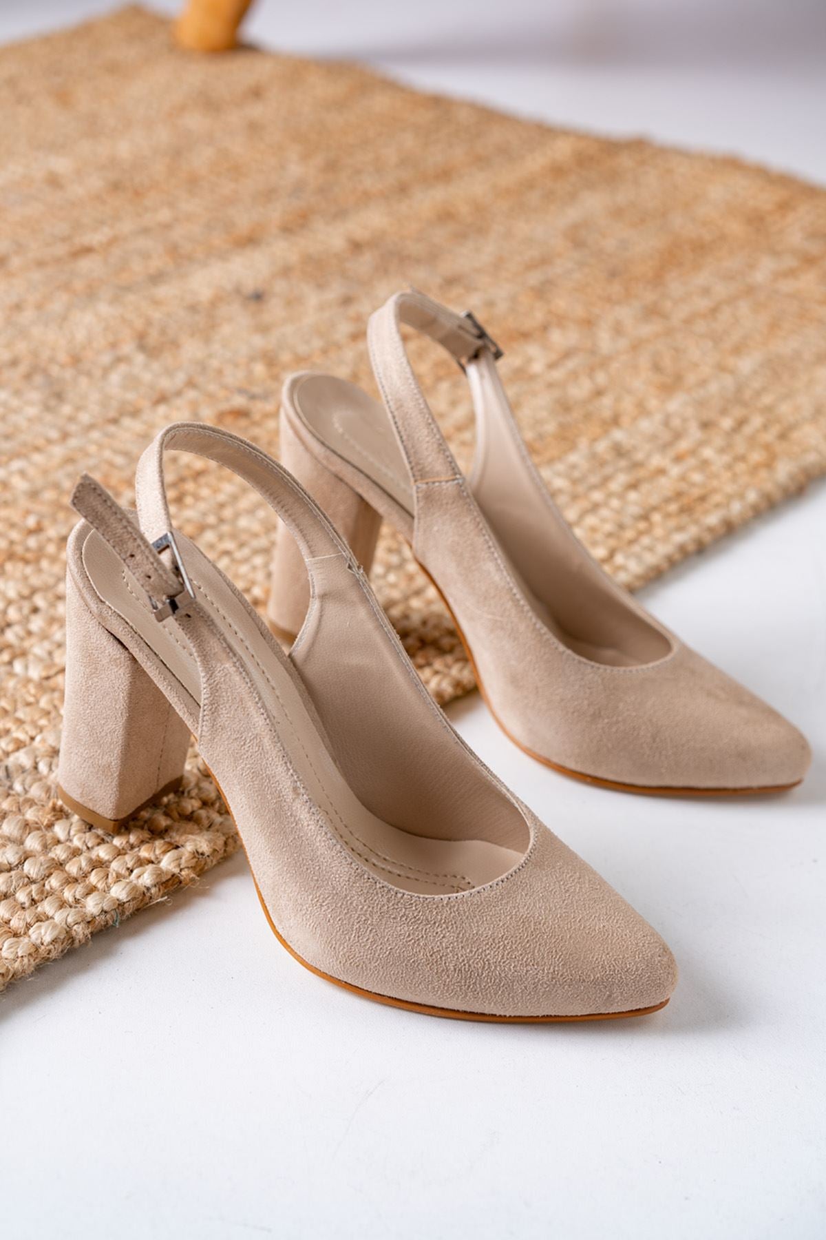 Vera Cream Suede High Heeled Women's Shoes - STREETMODE™