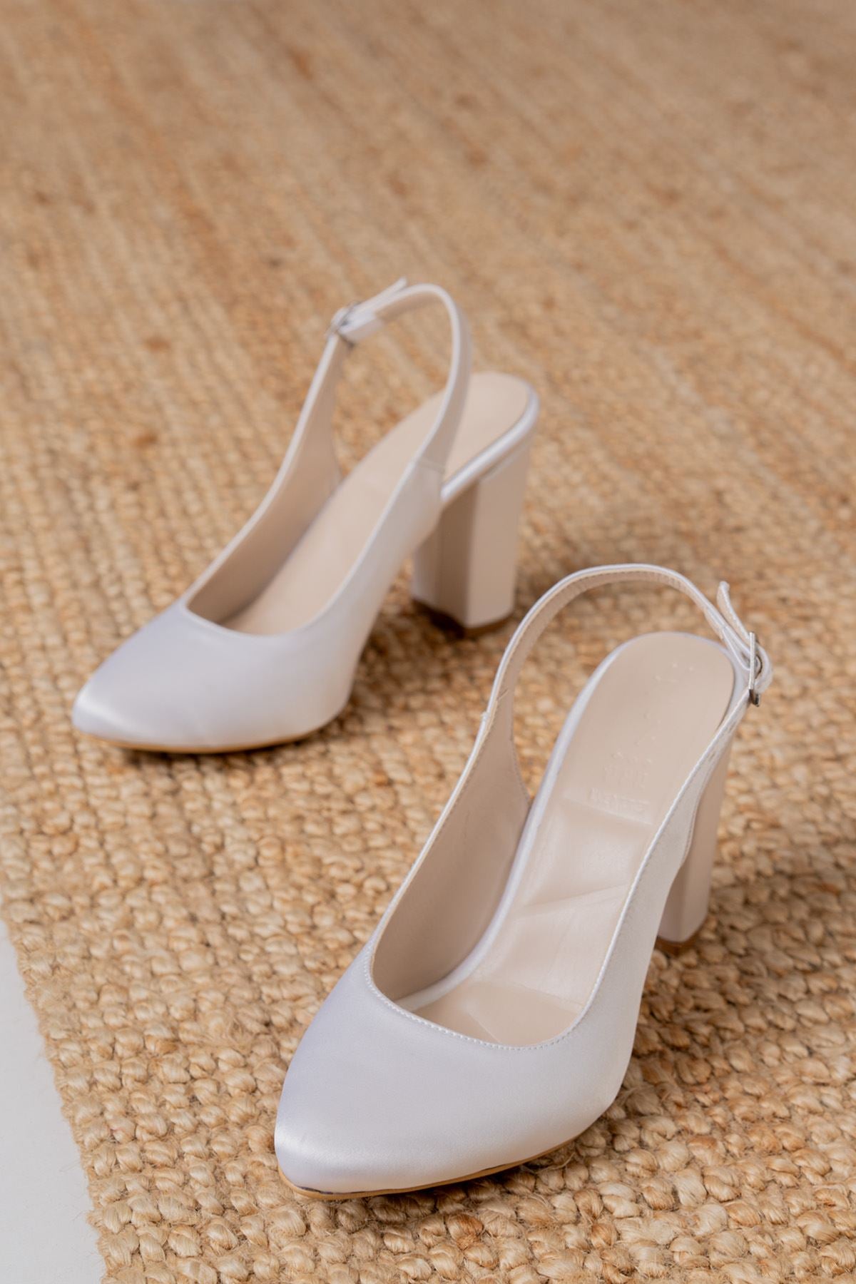 Vera White Satin High Heeled Women's Shoes - STREETMODE™