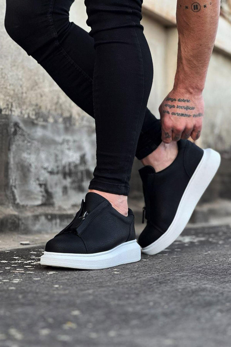 WG010 Black Skin Men's Casual Shoes - STREETMODE™