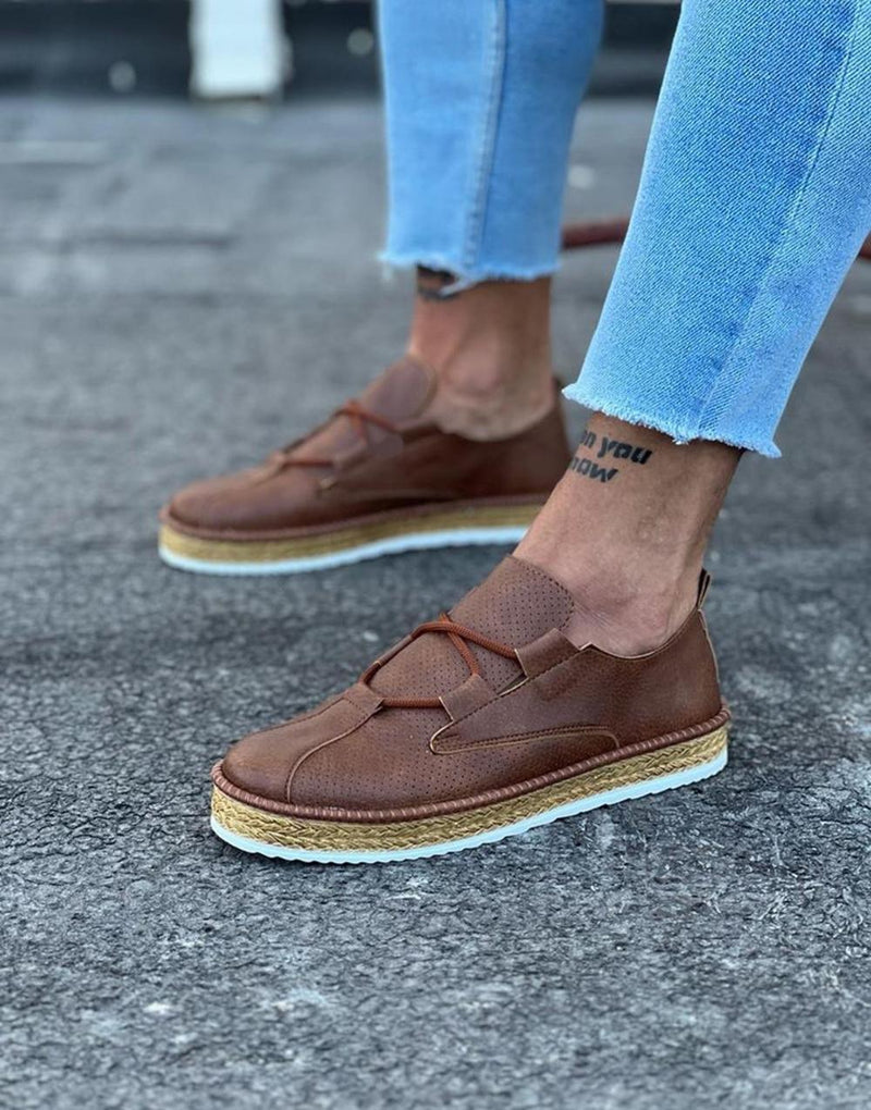 WG015 Tan Men's Casual Shoes - STREETMODE™