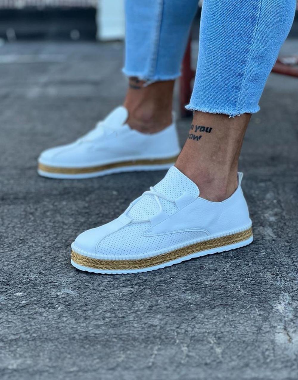WG015 White Men's Casual Shoes - STREETMODE™
