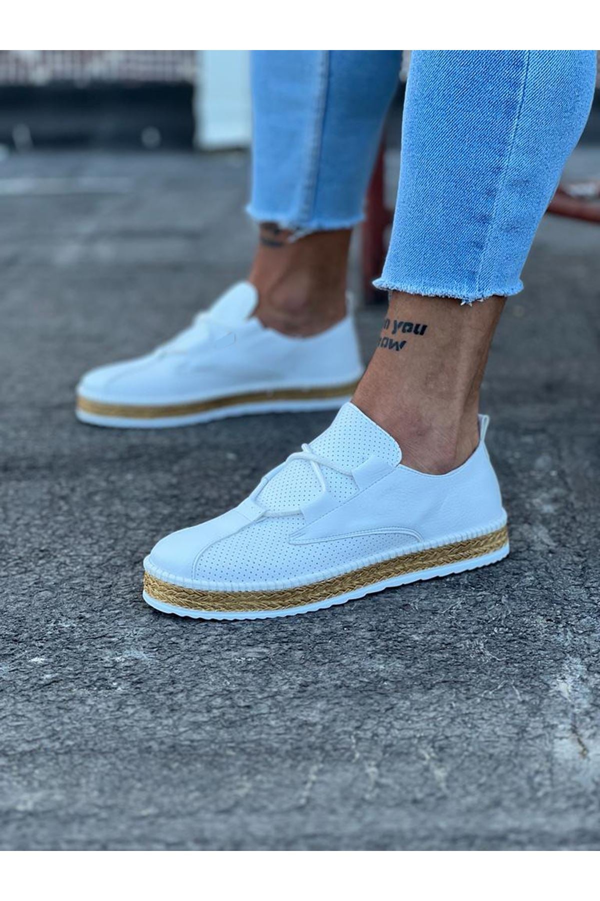 WG015 White Men's Casual Shoes - STREETMODE™