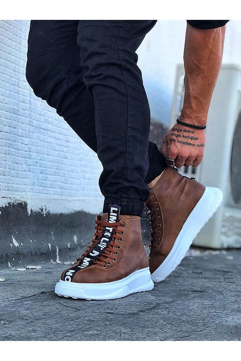 WG03 Brown Casual Men's Half Ankle Boots - STREETMODE™