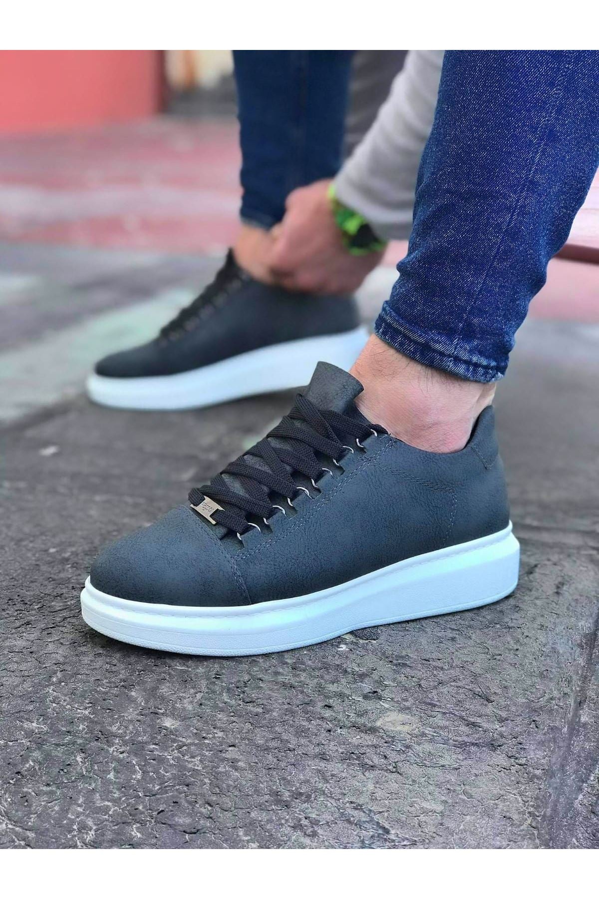 WG08 Gray Flat Men's Casual Shoes - STREETMODE™ DE