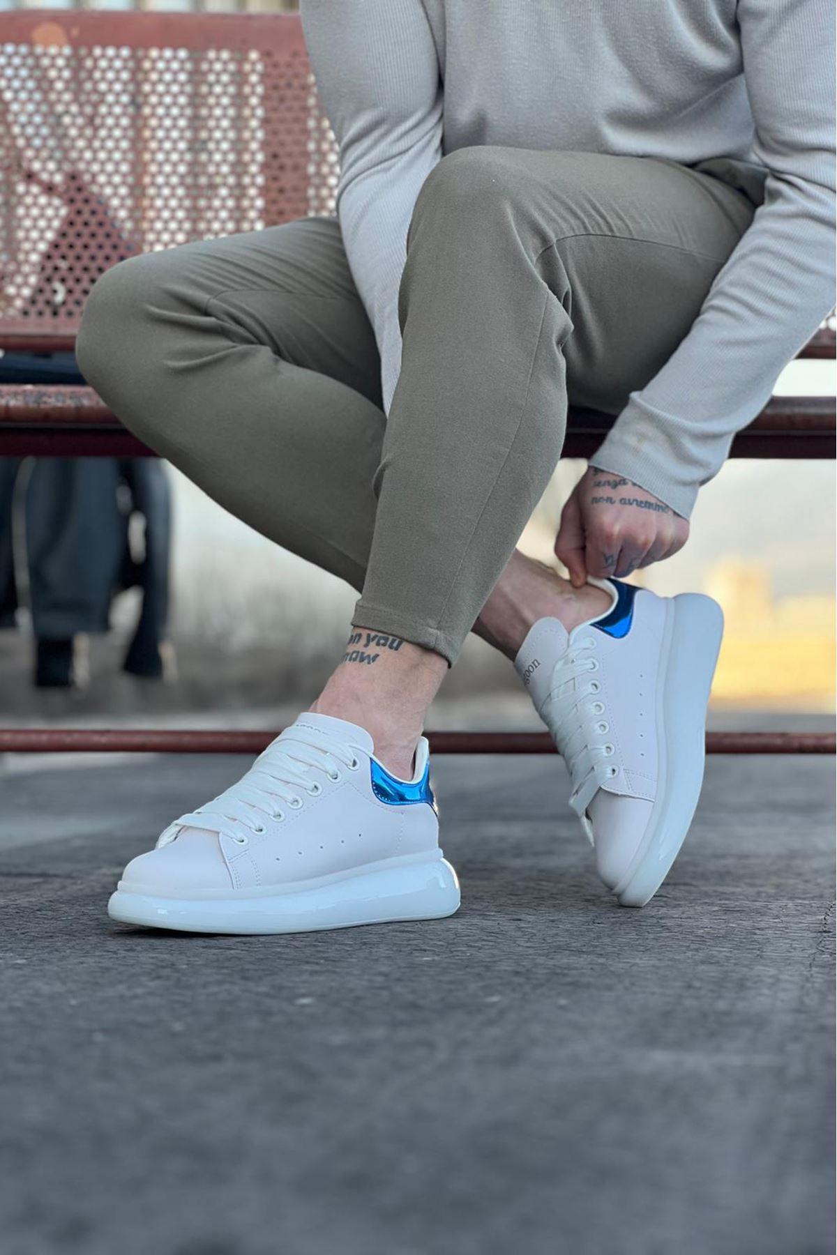 WG095 White Sax White Tb Men's Casual Shoes - STREETMODE™