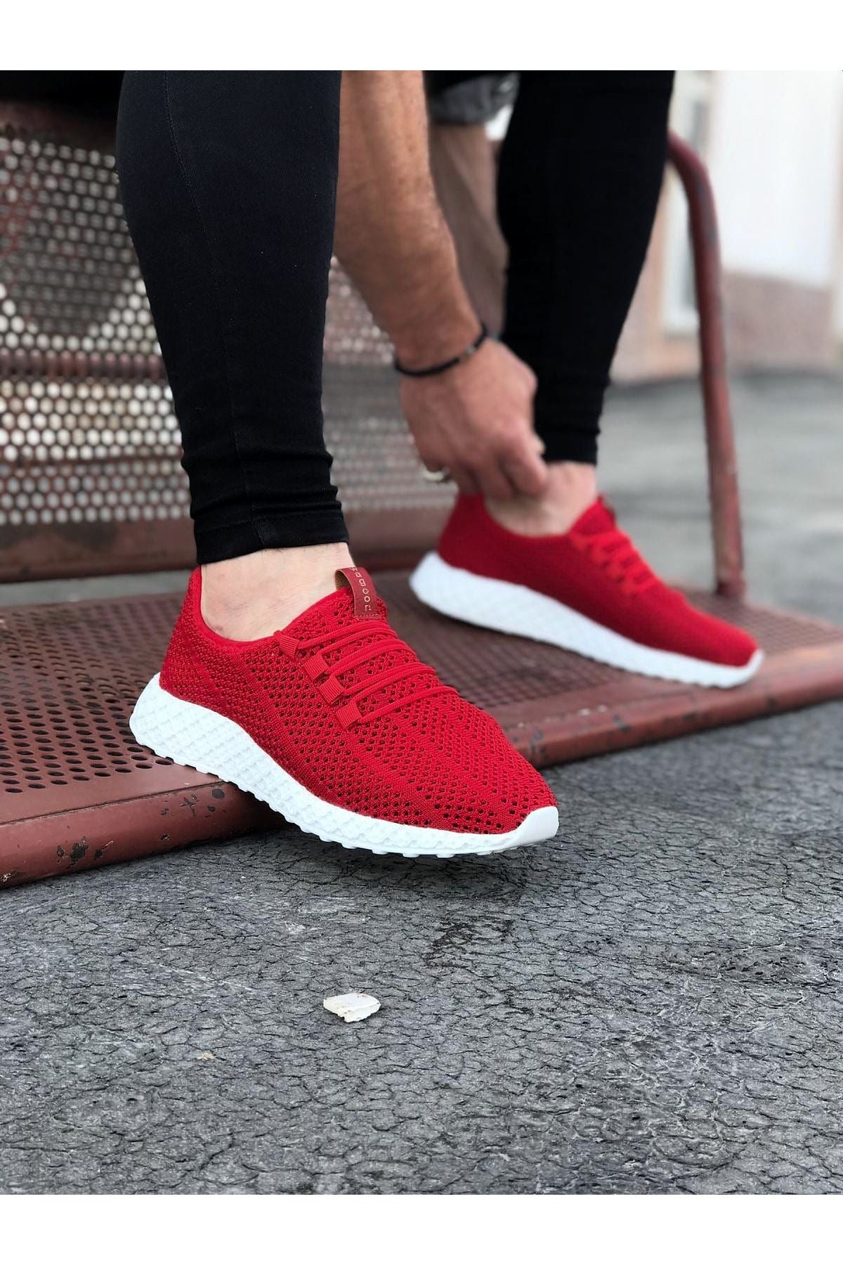 WG205 Red Men's Sports Shoes sneakers - STREETMODE™